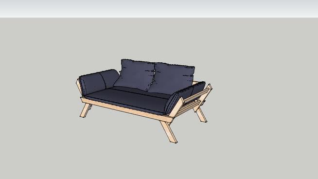 现代工业沙发U02F sketchup室内模型下载 第1张
