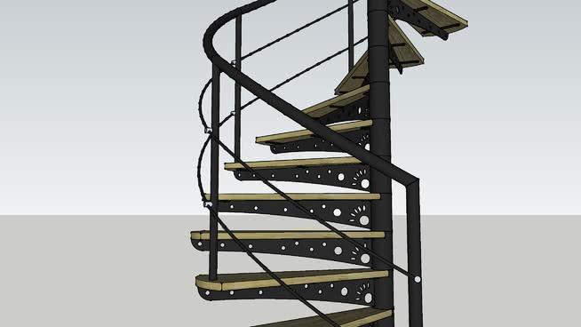 螺旋楼梯 sketchup室内模型下载 第1张