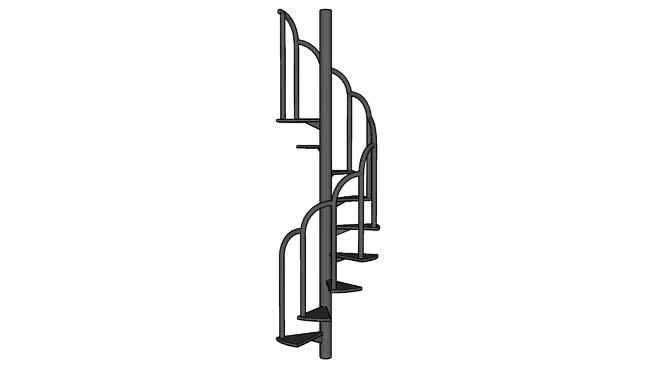 螺旋楼梯 sketchup室内模型下载 第1张