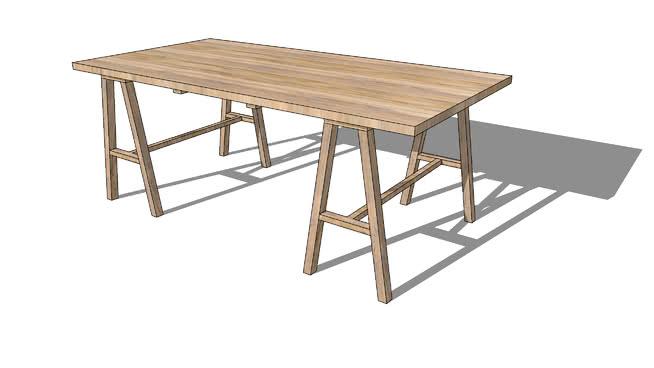 餐桌sketchup模型-编号166502 sketchup室内模型下载 第1张