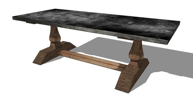餐桌sketchup模型-编号166517 sketchup室内模型下载 第1张