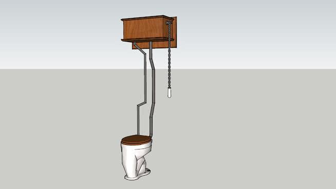 高级坦克维多利亚维多利亚厕所 sketchup室内模型下载 第1张