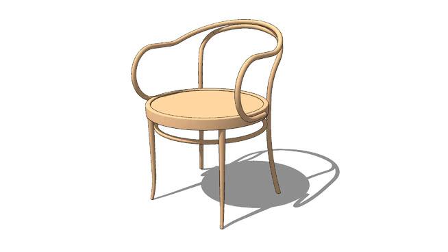 托尼特-本特伍德扶手椅 sketchup室内模型下载 第1张