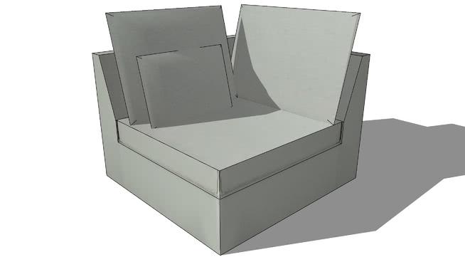 单人休闲椅扶手椅软椅沙发模型-编号167207 sketchup室内模型下载 第1张
