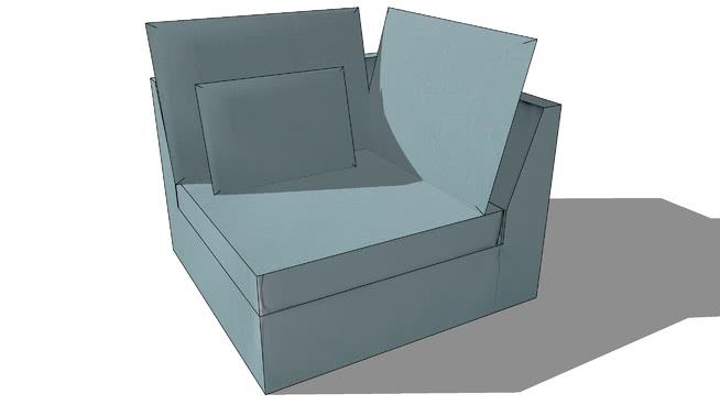 单人休闲椅扶手椅软椅沙发模型-编号167261 sketchup室内模型下载 第1张