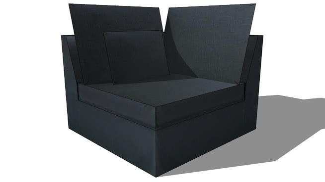 单人休闲椅扶手椅软椅沙发模型-编号167272 sketchup室内模型下载 第1张