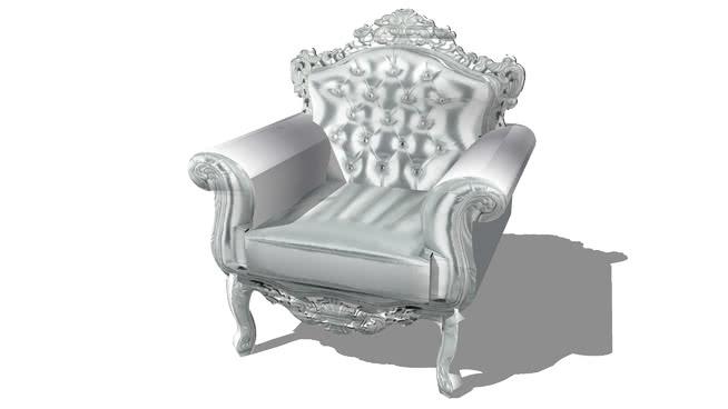 单人休闲椅扶手椅软椅沙发模型-编号168359 sketchup室内模型下载 第1张