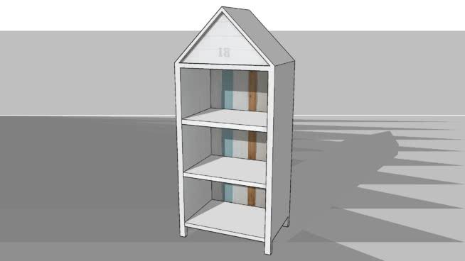 书柜书架模型-编号168560 sketchup室内模型下载 第1张