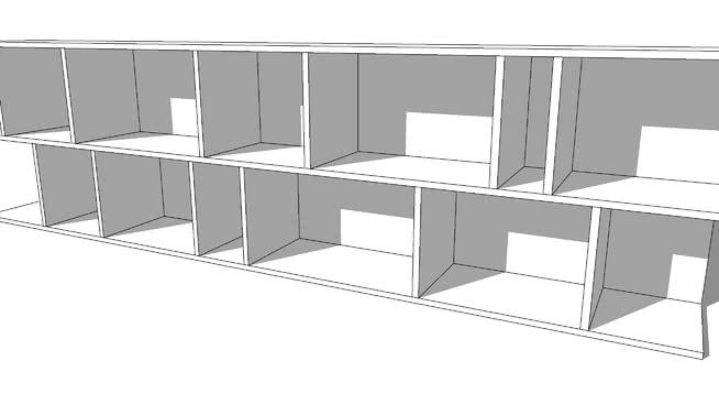 书柜书架模型-编号168572 sketchup室内模型下载 第1张