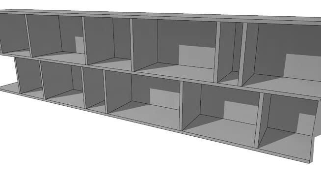 书柜书架模型-编号168581 sketchup室内模型下载 第1张