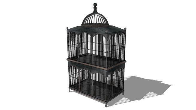 鸟笼小动物笼模型-编号169755 sketchup室内模型下载 第1张