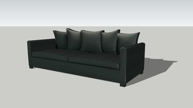 沙发无烟煤5places伦纳德，0室内模型 sketchup室内模型下载 第1张