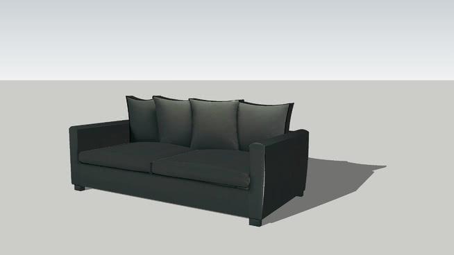 沙发无烟煤伦纳德，室内模型.054。 sketchup室内模型下载 第1张