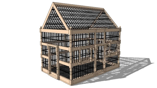 鸟笼小动物笼模型-编号185 sketchup室内模型下载 第1张