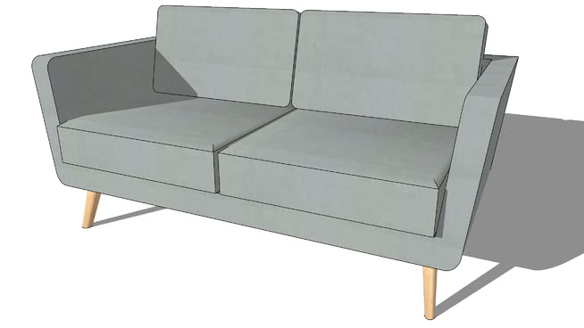 2u2f3沙发座位尼尔斯浅灰色，，prix549室内模型 sketchup室内模型下载 第1张