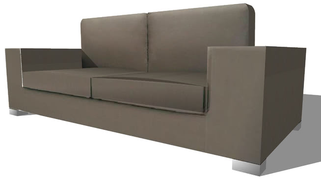 三座位沙发鼹鼠纽约，室内模型 sketchup室内模型下载 第1张