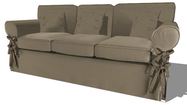 3u2f4沙发座位蝴蝶鼹鼠，室内模型490 sketchup室内模型下载 第1张
