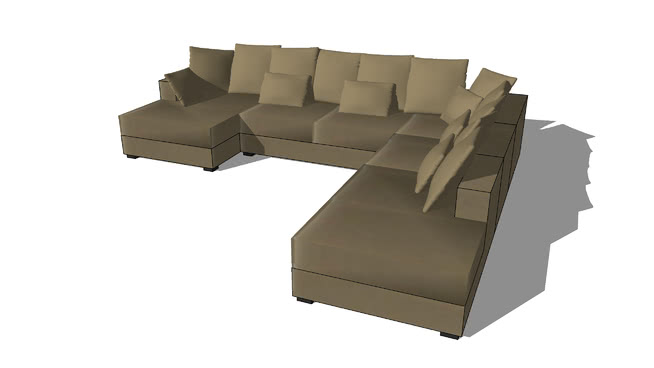 沙发7P鼹鼠的阁楼，61590室内模型 sketchup室内模型下载 第1张