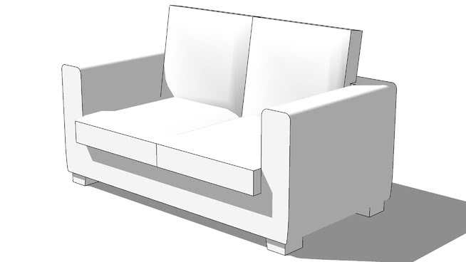 皮革沙发模型-编号170470 sketchup室内模型下载 第1张