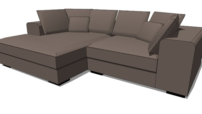 布鲁日转角沙发，，0室内模型。 sketchup室内模型下载 第1张