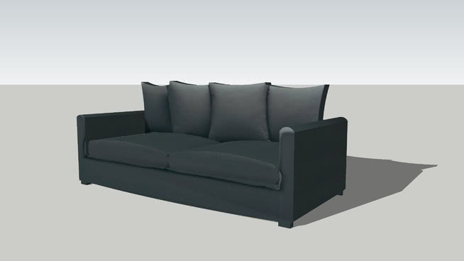 沙发的灰色3plc伦纳德，690室内模型 sketchup室内模型下载 第1张