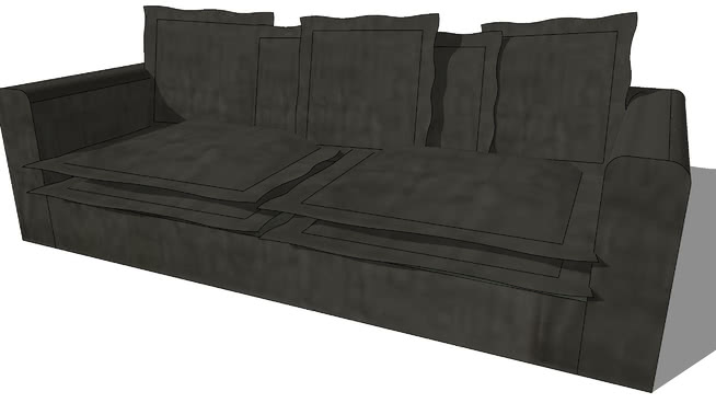 里斯本灰色沙发，室内模型 sketchup室内模型下载 第1张