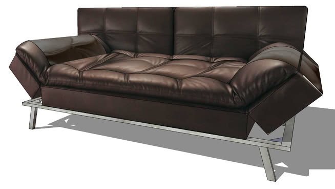 棕色的沙发可丹佛，，室内模型 sketchup室内模型下载 第1张
