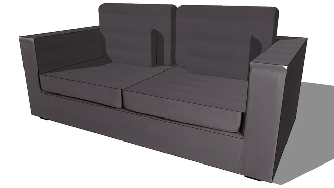米兰灰色沙发，室内模型 sketchup室内模型下载 第1张