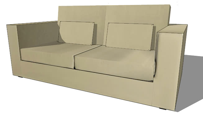 沙发米兰鼹鼠，室内模型 sketchup室内模型下载 第1张