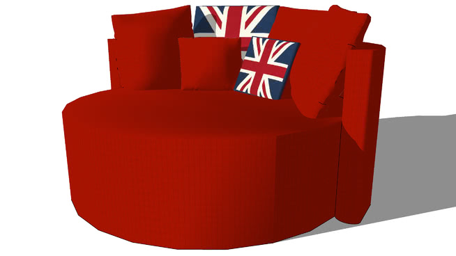 圆形沙发英国490室内模型.071。 sketchup室内模型下载 第1张