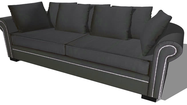 沙发的灰色广场，室内模型133. sketchup室内模型下载 第1张