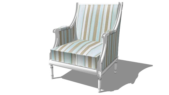 卡萨诺瓦，休闲椅 sketchup室内模型下载 第1张