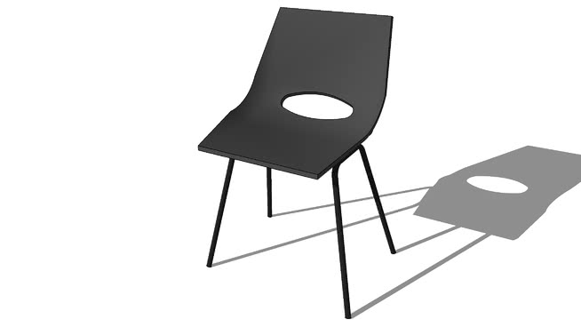 椅子阿姆斯特丹灰色，室内模型 sketchup室内模型下载 第1张