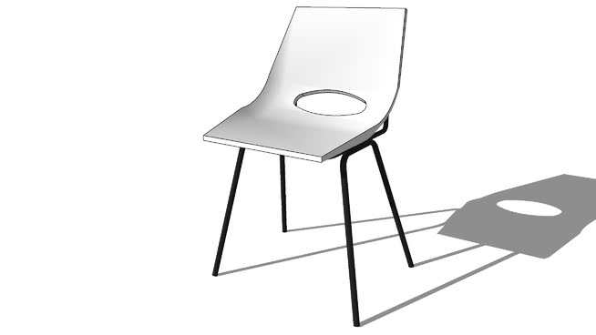 椅子阿姆斯特丹灰色，室内模型 sketchup室内模型下载 第1张