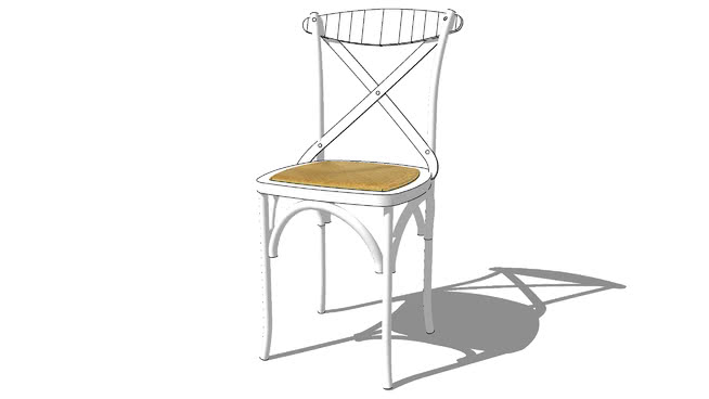 酒吧吧台早餐高脚蹬椅-编号171 sketchup室内模型下载 第1张