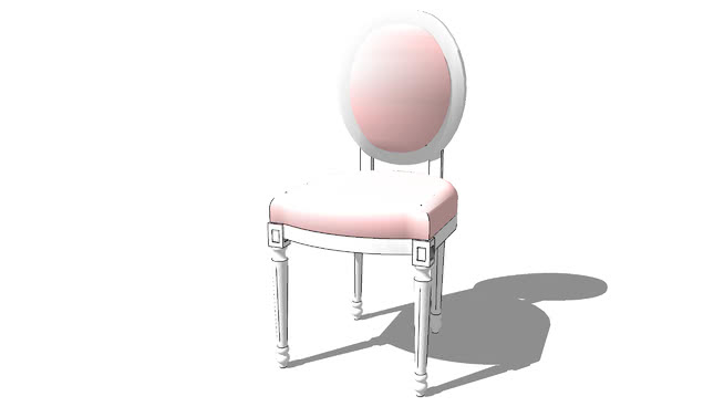 玫瑰椅子路易斯，文献，室内模型 sketchup室内模型下载 第1张
