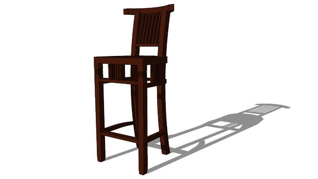 吧凳小凳子模型-编号171343 sketchup室内模型下载 第1张