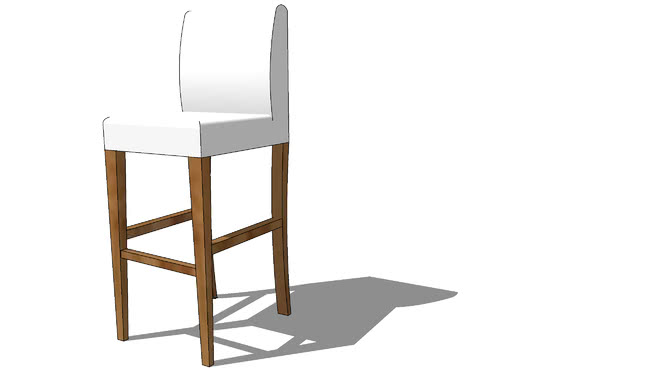 酒吧椅白色波士顿，文献.023，室内模型 sketchup室内模型下载 第1张