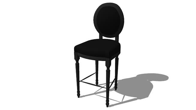 酒吧椅路易斯，室内模型169 sketchup室内模型下载 第1张
