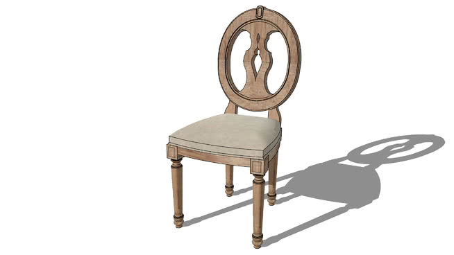 餐椅宴会椅普通椅模型-编号171439 sketchup室内模型下载 第1张