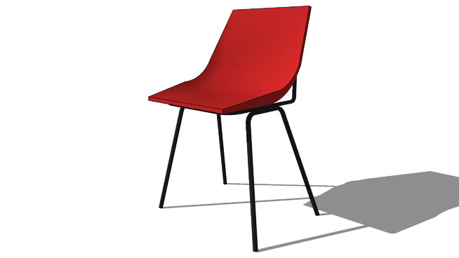 guariche红椅子， 室内模型 sketchup室内模型下载 第1张