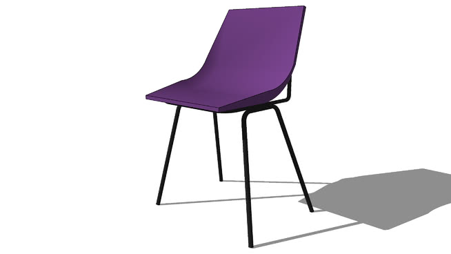 椅子guariche紫色， prix室内模型 sketchup室内模型下载 第1张