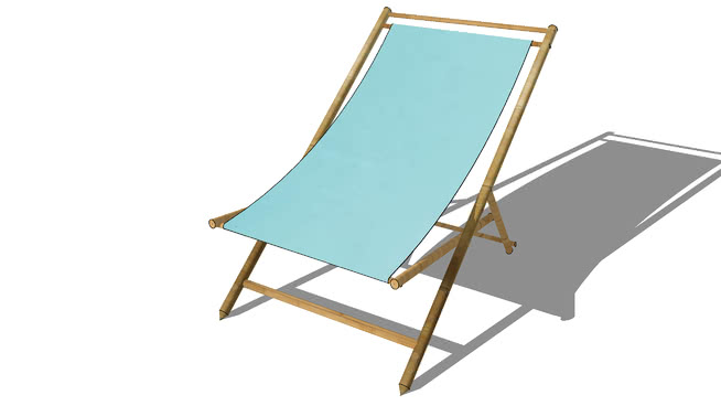 罗宾逊蓝椅，室内模型 sketchup室内模型下载 第1张