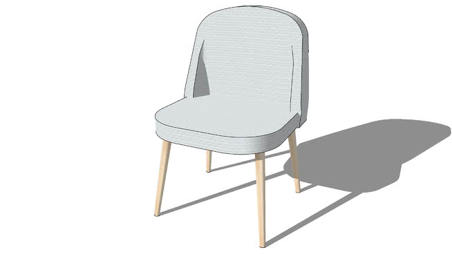 餐椅宴会椅普通椅模型-编号171646 sketchup室内模型下载 第1张