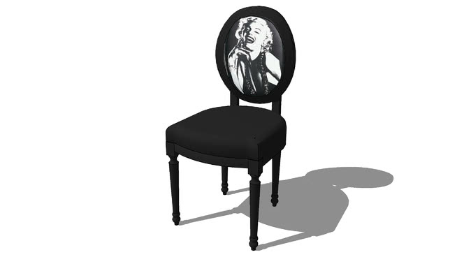 椅子玛丽莲·路易斯，室内模型 sketchup室内模型下载 第1张