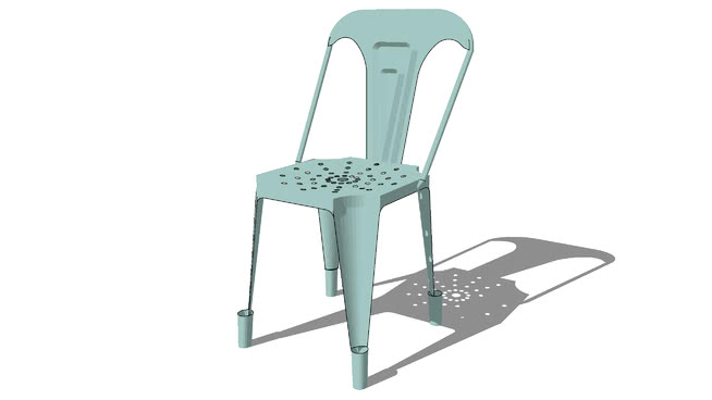 蓝色椅子倍数， 室内模型 sketchup室内模型下载 第1张