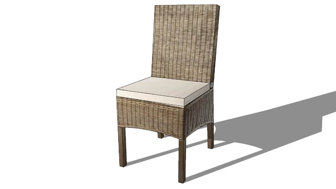藤椅子汉普顿，室内模型 sketchup室内模型下载 第1张