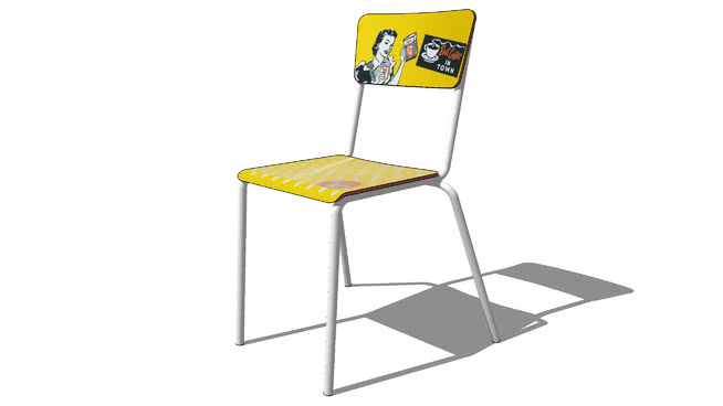 餐椅宴会椅普通椅模型-编号171781 sketchup室内模型下载 第1张