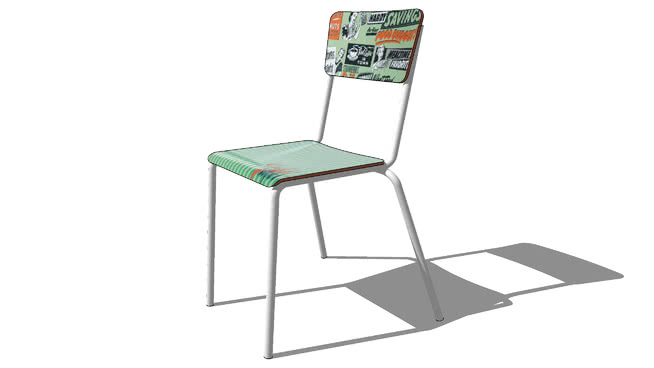 餐椅宴会椅普通椅模型-编号171799 sketchup室内模型下载 第1张
