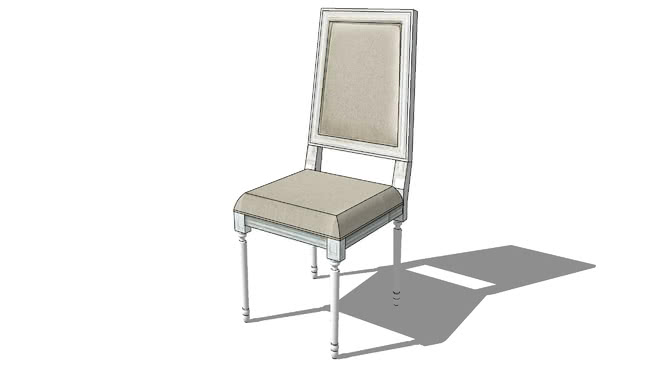 摄政椅子模型-编号171808 sketchup室内模型下载 第1张